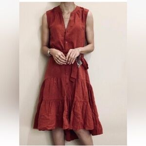 Anthropologie Drew Rust Shirt dress size small